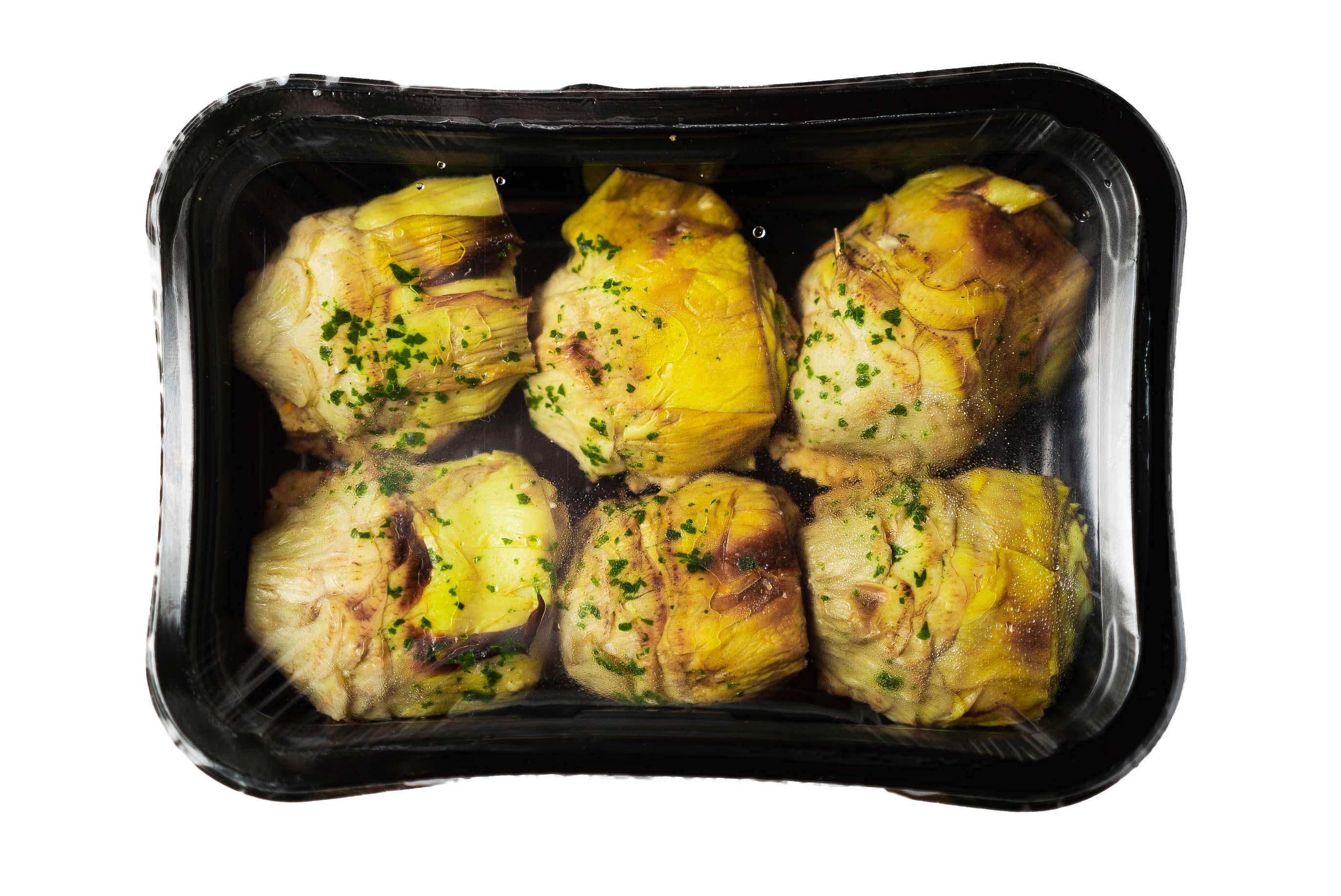 Vassoio di carciofi ripieni sottovuoto